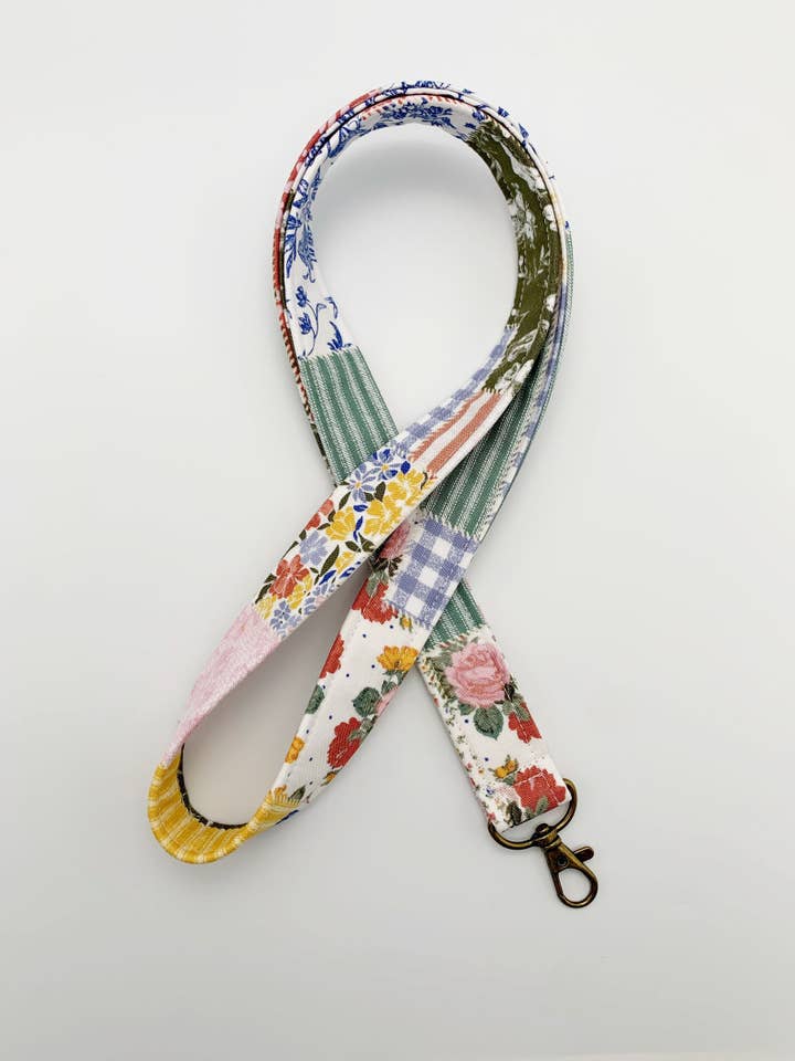 Handmade Patchwork Floral Lanyard, Women's Accessories for wholesale by Moonshadow Caravan