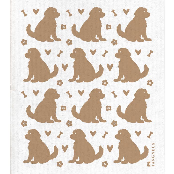 Jangneus - Wholesale Dishcloth - Swedish Dishcloth - Doodle Dog - Sand