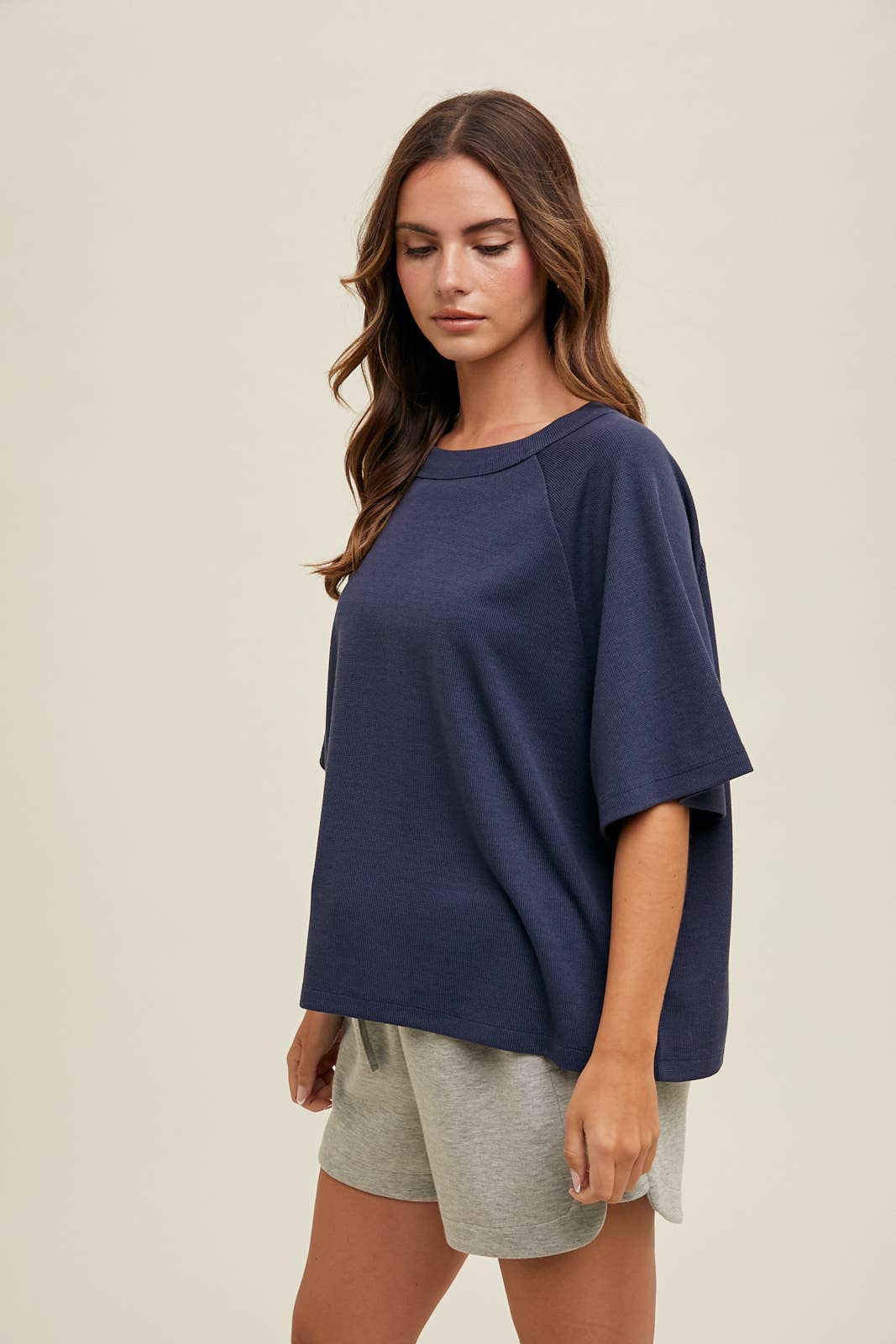 Wishlist Apparel – Großhandel Strickoberteil – Damen – BOXY-TOP MIT WAFFELMUSTER//WL24-93956