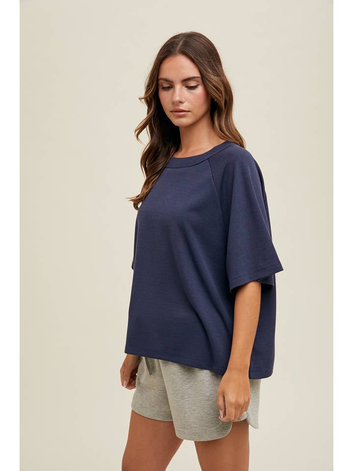 Wishlist Apparel - Venta al por mayor Jersey corto de punto - Mujer - TOP CUADRADO DE PUNTO GOFRADO/WL24-93953