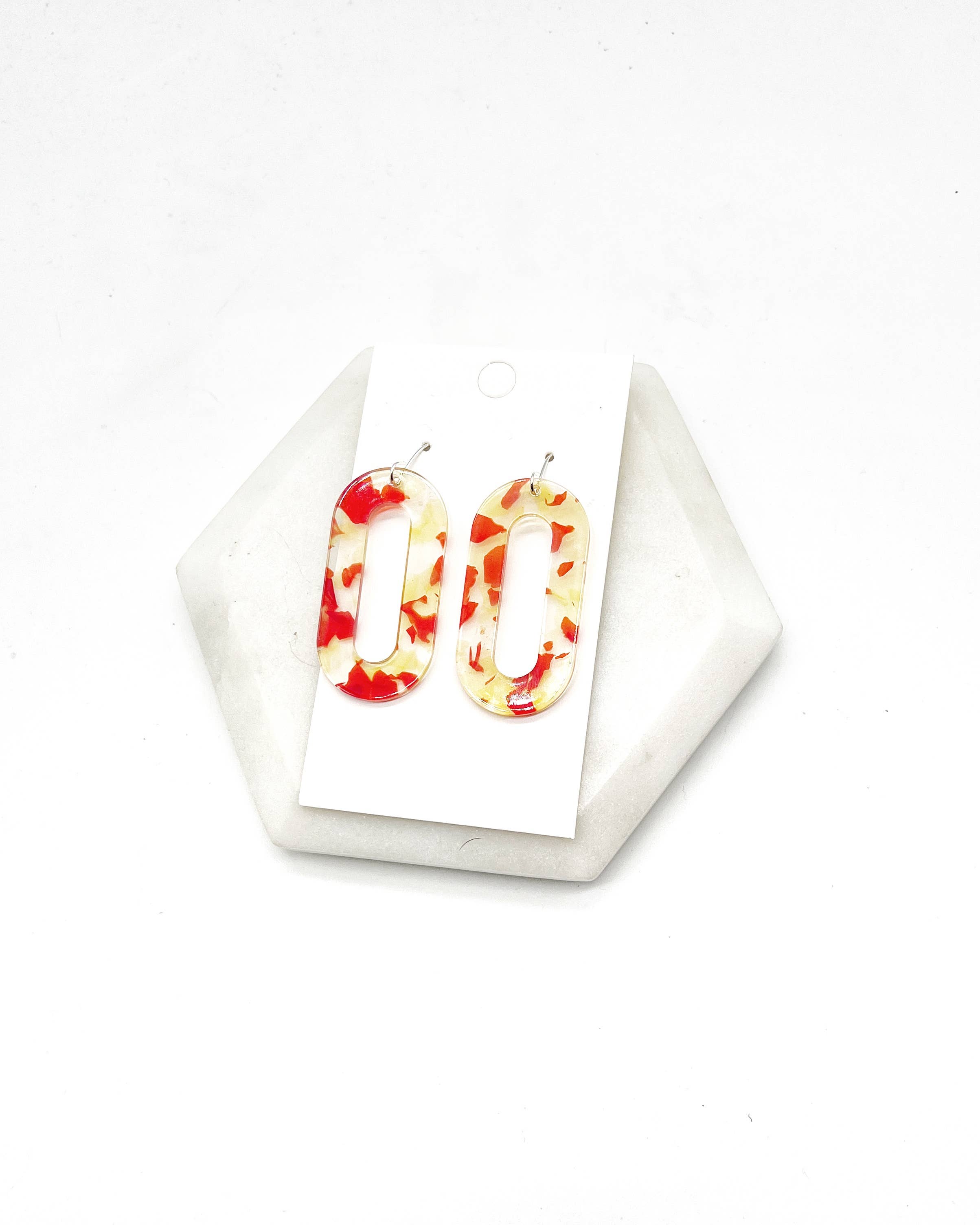 Baubles by B - Vente Boucles d'oreilles pendantes - Boucles d'oreilles en acrylique Kansas City Yellow Red Chiefs4