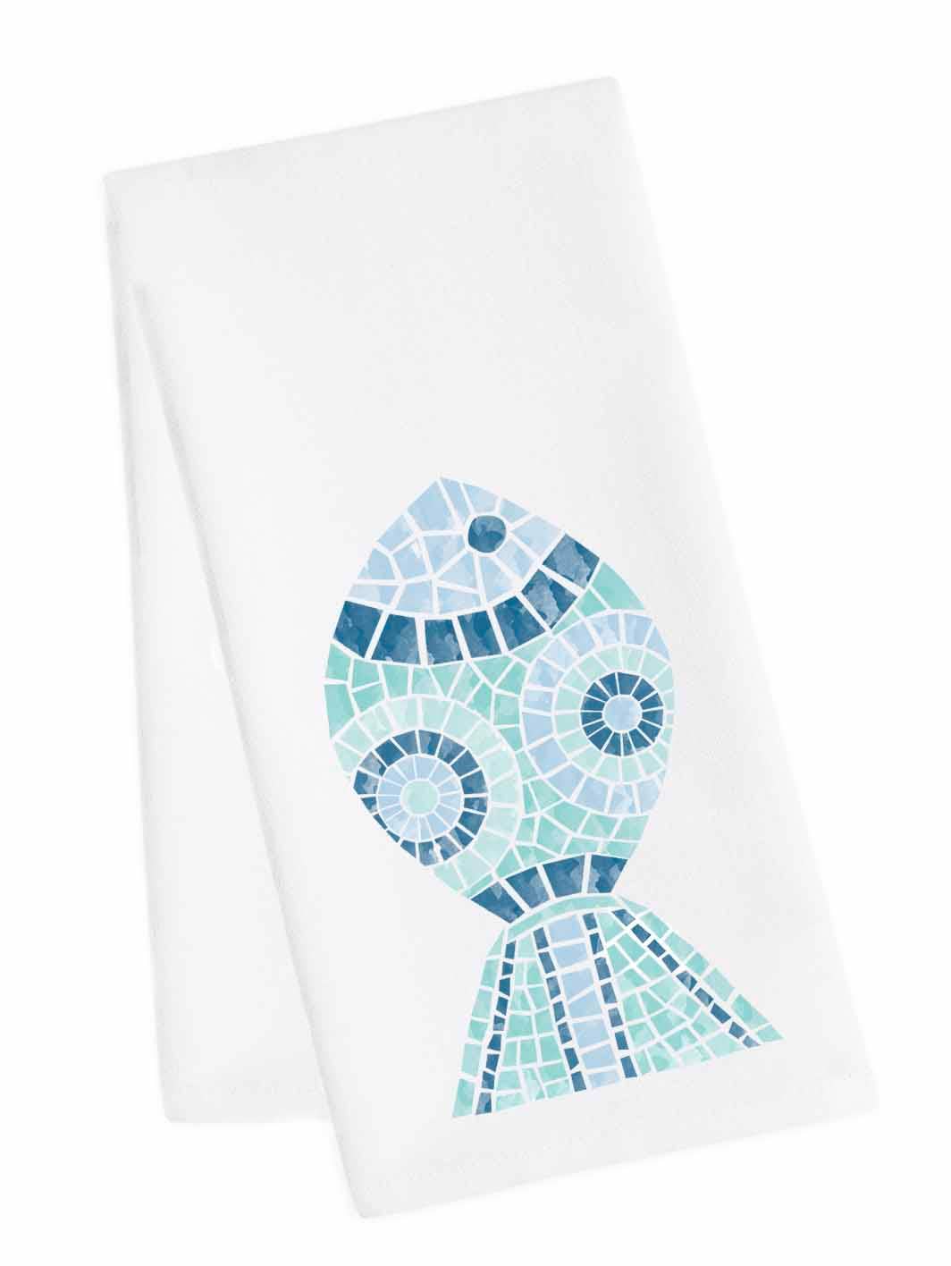 M Design Studio Gifts - Wholesale Tea Towel - Mosaic Fish Tea Towel0