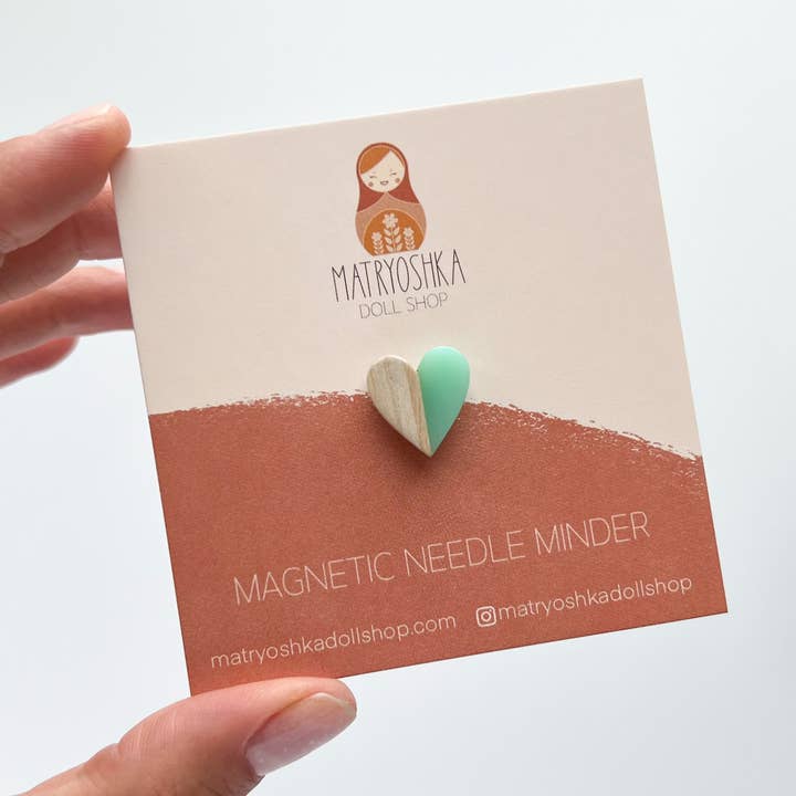 Matryoshka Doll Shop - Wholesale Embroidery/Cross Stitch Supplies - Heart magnetic needle minder, needle magnet