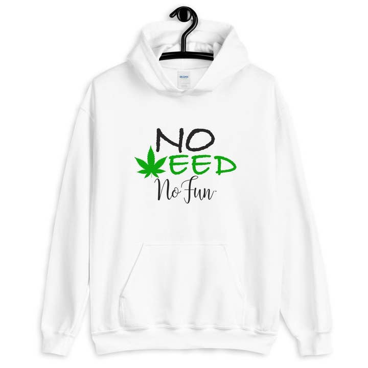 Geen Wiet Geen Plezier, Stijl, Hoodie, Speciale Wit voor wholesale door No Fun Company