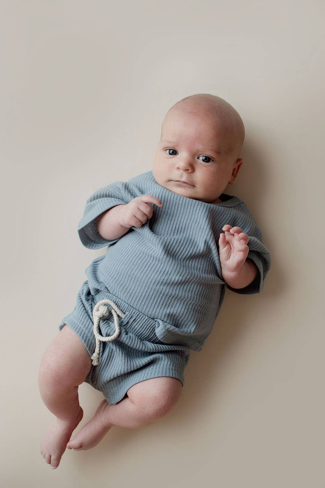 Three Little Tots – wholesale Top & short set – Kids – Santorini Summer Waffle Toddler Top & Bottom Set7