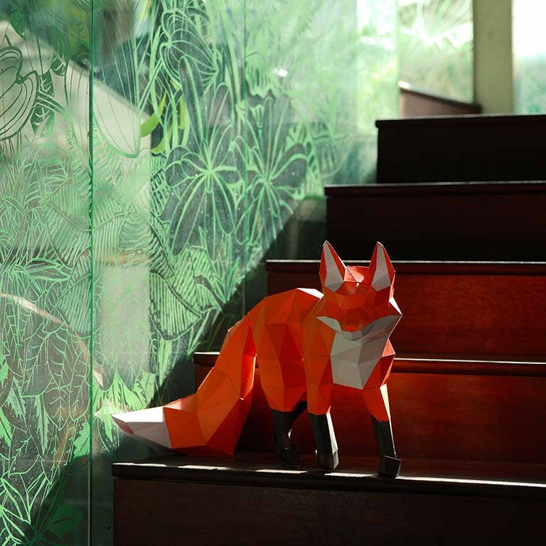 PAPERCRAFT WORLD - Wholesale DIY Craft Kit - Walking Fox PaperCraft Origami Model, Fox 3D Model6