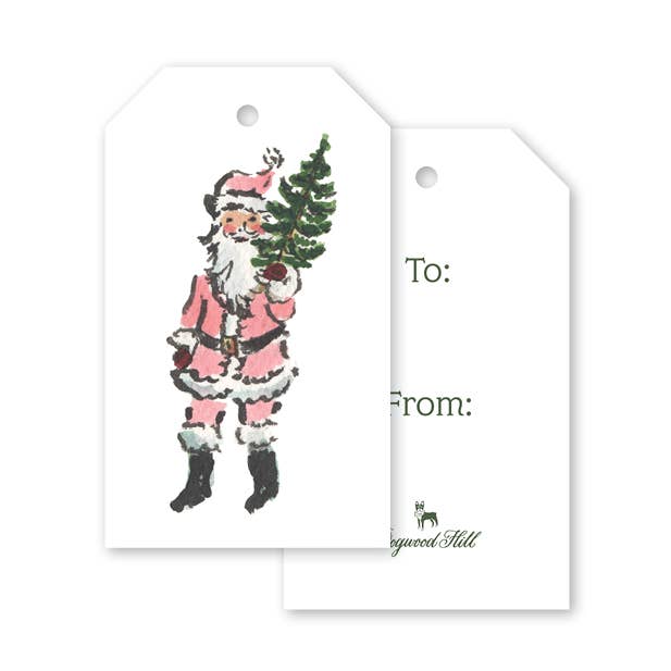 Dogwood Hill - Wholesale Gift Tag - Kris Kringle Pink Gift Tags0