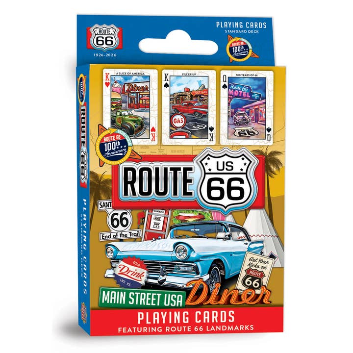 Route 66 Playing Cards for wholesale by Masterpieces Puzzles