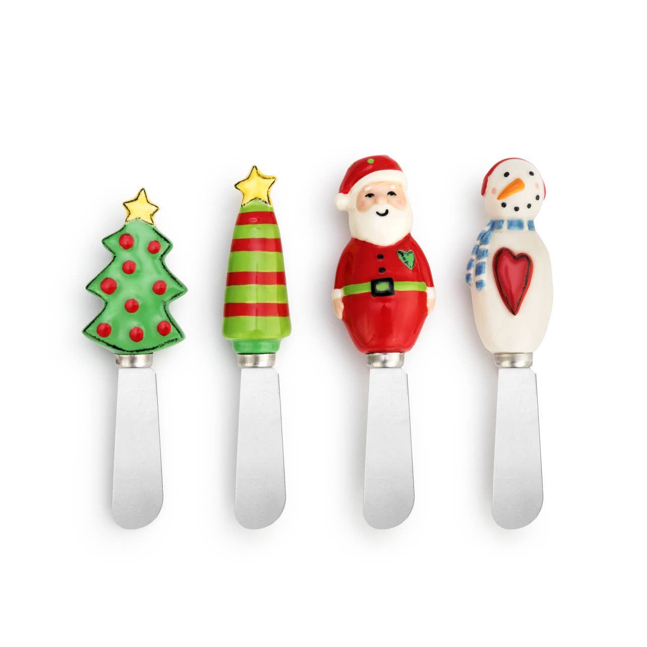 DEMDACO - Wholesale Cheese Spreader - Christmas Spreaders - 4 Assorted
