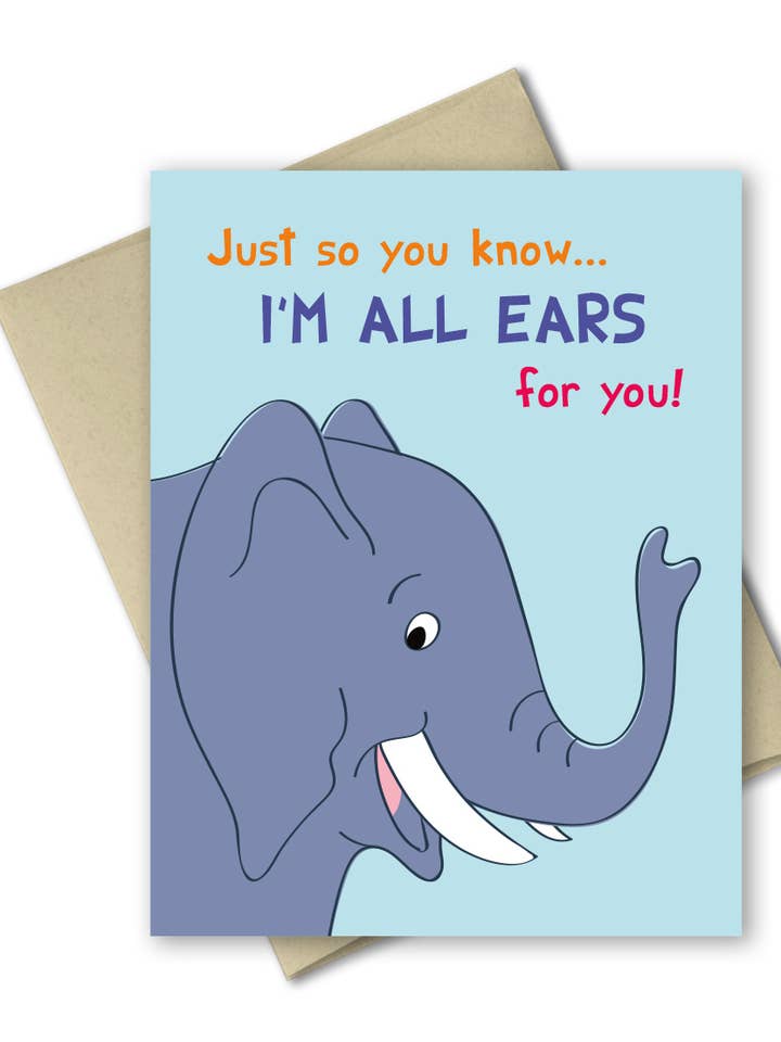 All Ears For You - Thinking Of You Card for wholesale by The Imagination Spot