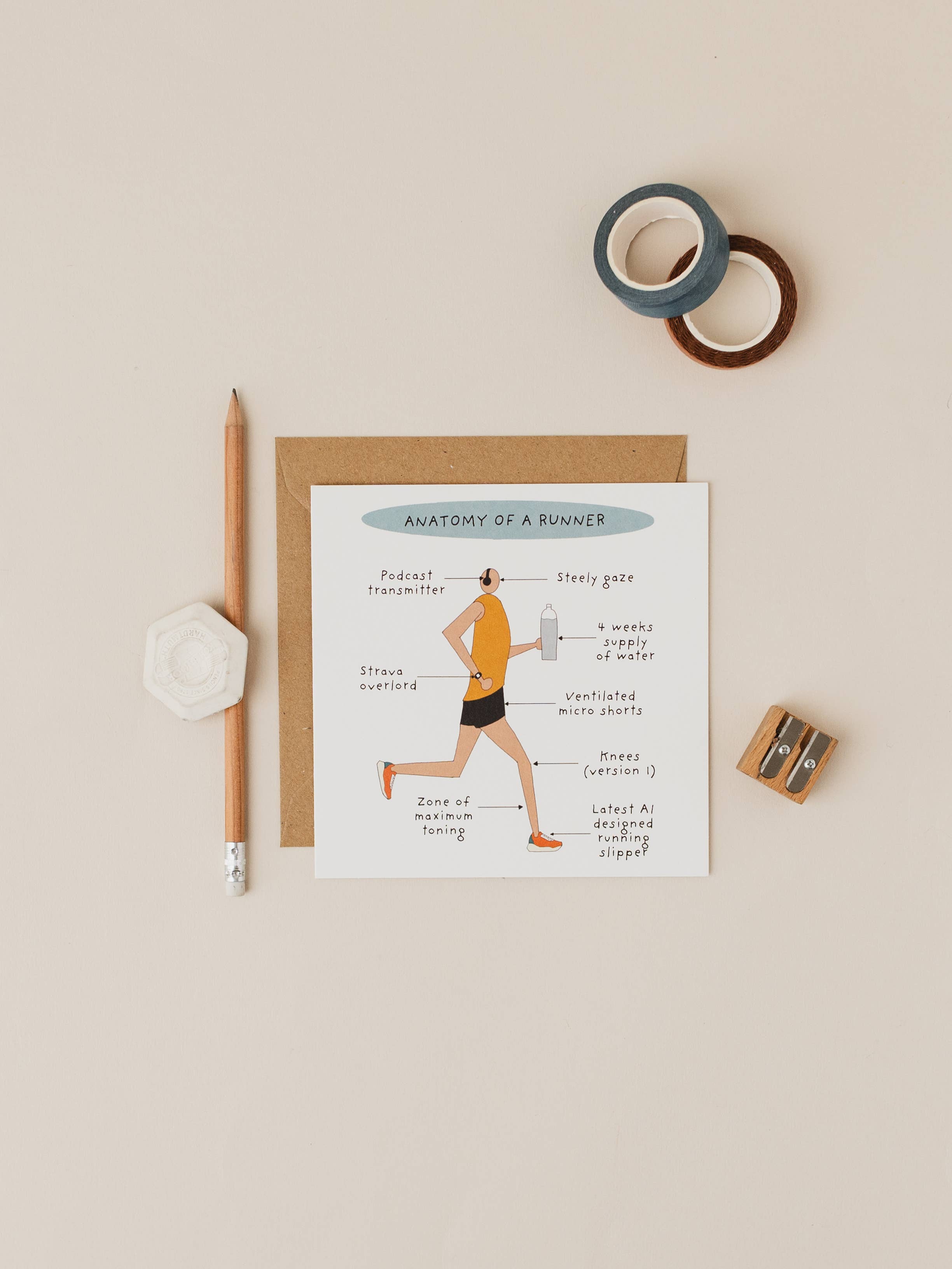 Not at all Jack - Wholesale Everyday Greeting Card - Anatomy Of A Runner Greeting card1