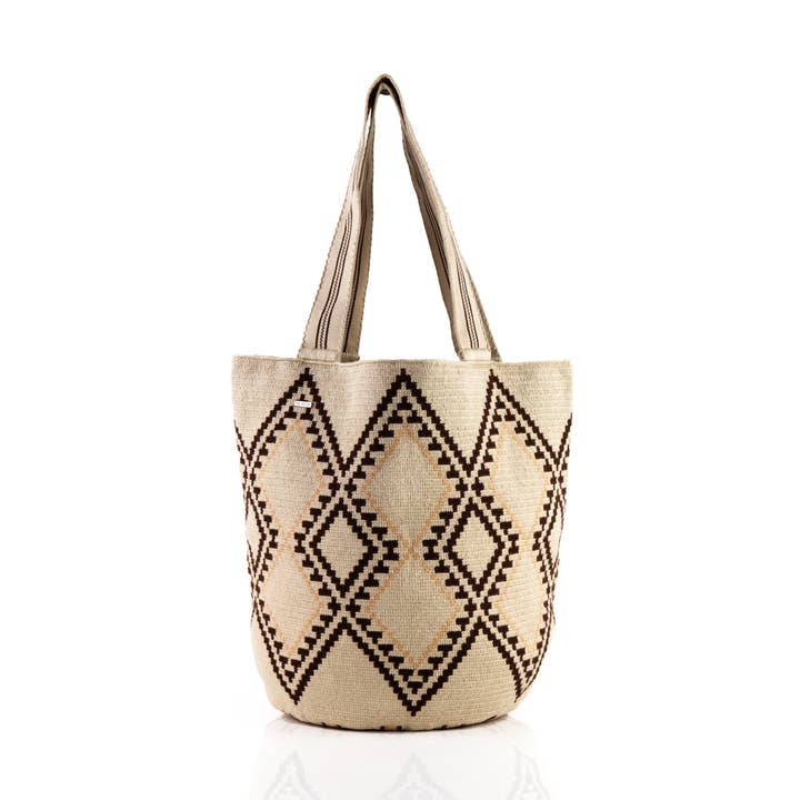 PETRA L01/Wayuu Maxi-tas met twee draden voor wholesale door Hilo Sagrado