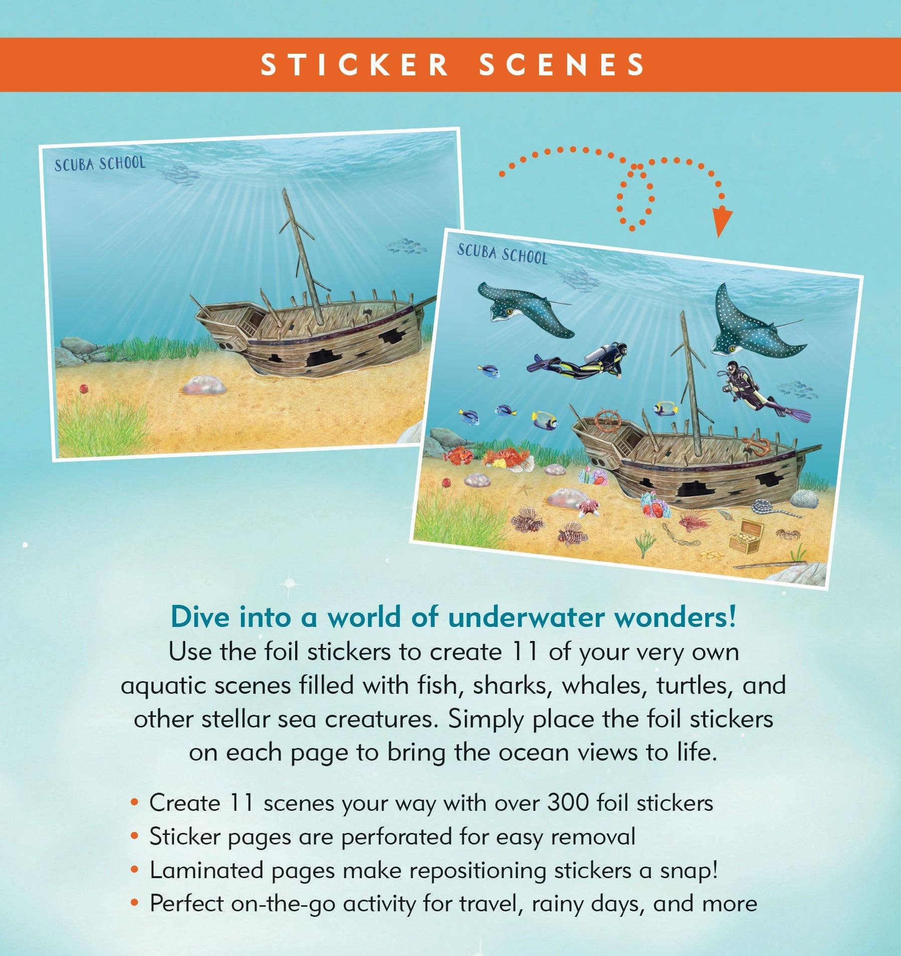 Peter Pauper Press - Wholesale Sticker - Kids & Baby - Sticker Scenes - Under the Sea1