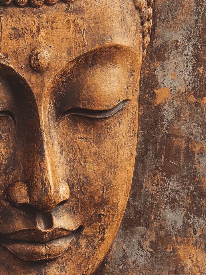 Vintage Stone Buddha - Zen Art för meditation Heminredning Väggkonsttryck - 8 ″ x10 ″ Konstverk - 11 ″ x14 ″ Matt för wholesale av Mowbi