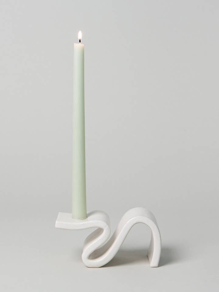 Wei Candlestick, Cream for wholesale by Virginia Sin