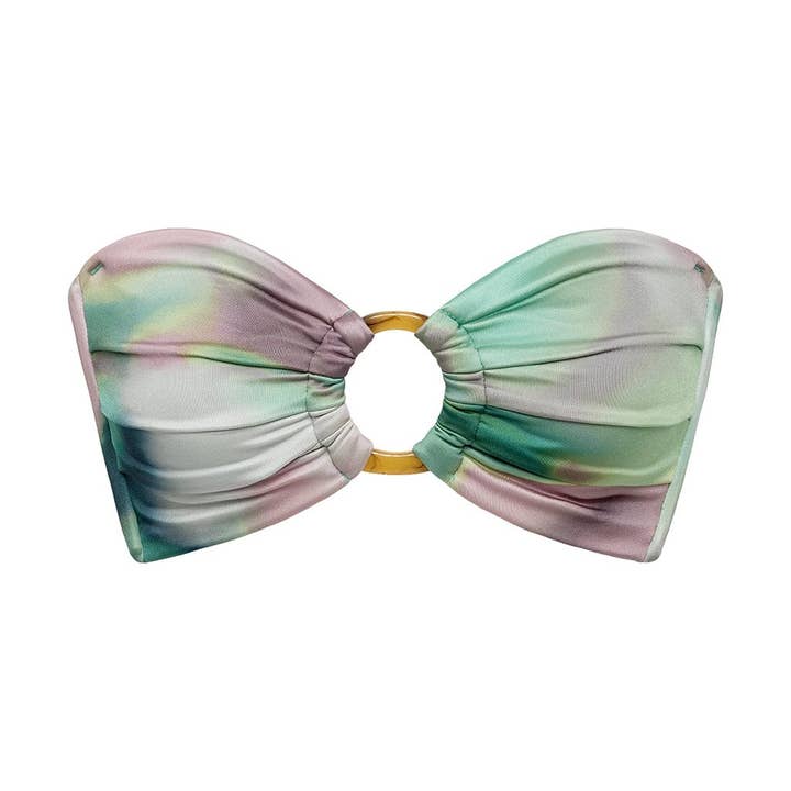 Silk Dye Tori Ties Bandeau Bikini Top for wholesale by Montce