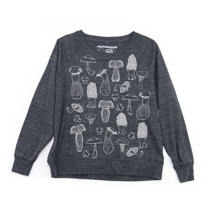 Mushrooms Pia Tri Blend Pullover for wholesale by Supermaggie @ Faire