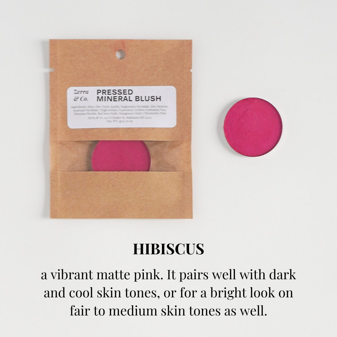 Zerra & Co. - Vente Blush/fards à joues - Fard à joues minéral pressé - Recharge | Pochette de recharge compostable1