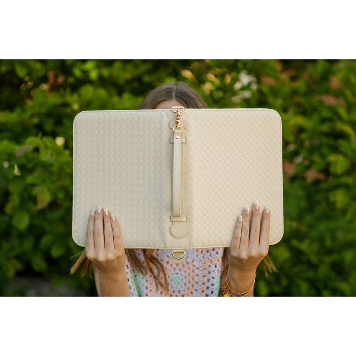 Ever, AJ - Wholesale Bible Cover - Bible Cover, Weave Bible Case, Crossbody PEARL1