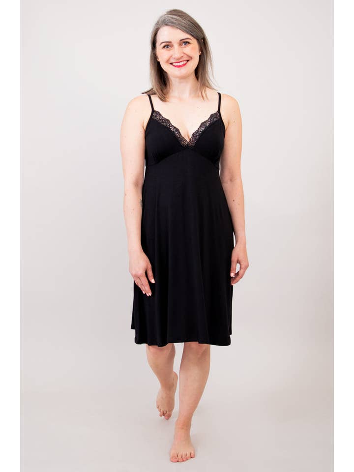 Blue Sky Clothing Co LLC - Vendita all'ingrosso Vestito - Donna - Abito sottoveste Mina, nero, bambù4