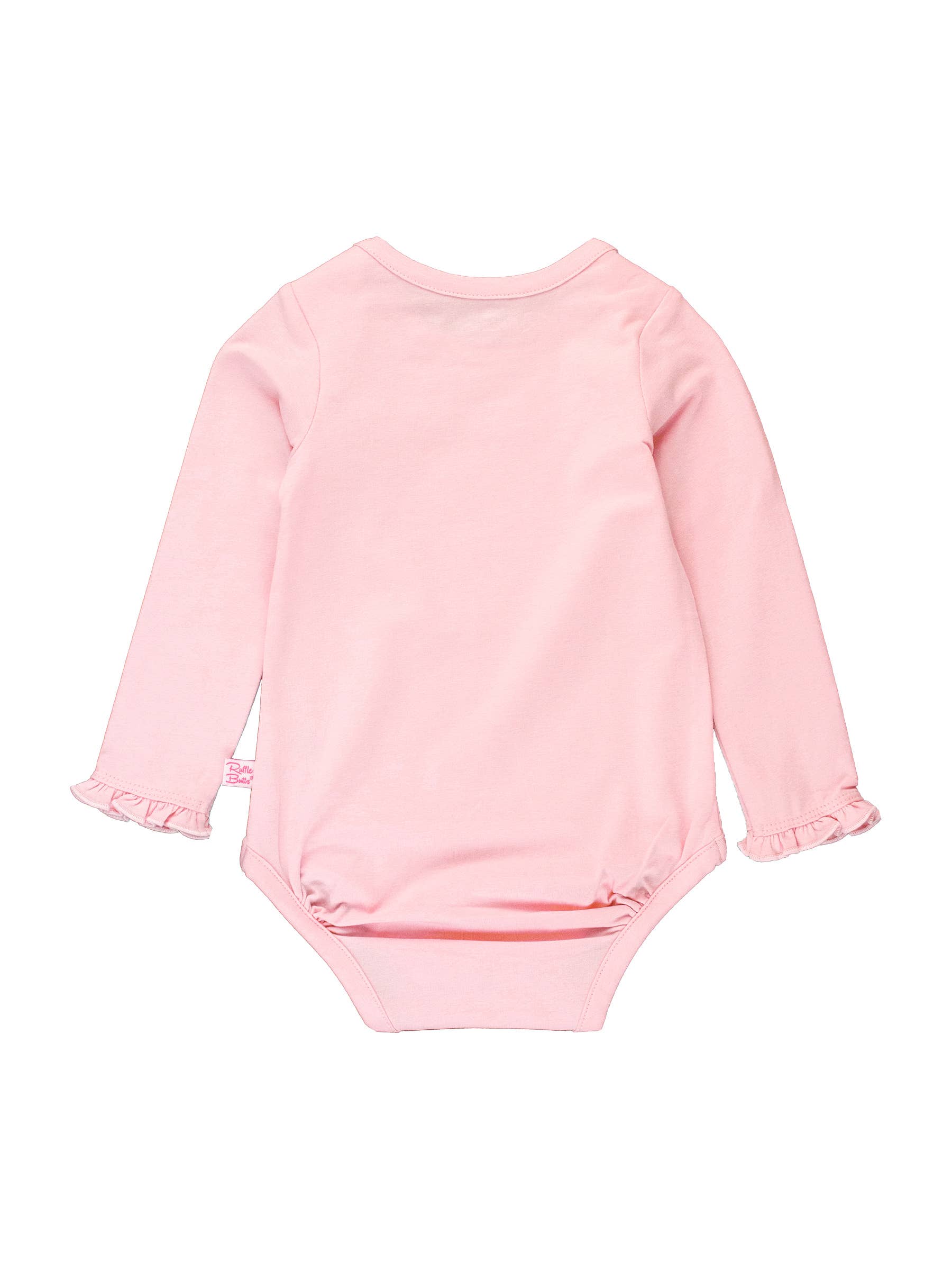 Roze Baby meisjes roze gebreide lange mouwen ruffle romper voor groothandel op Faire1