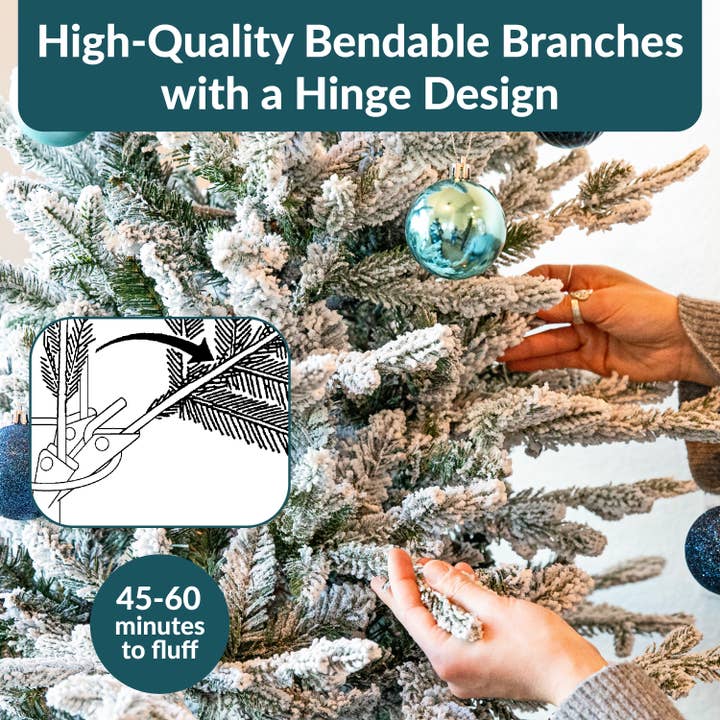 Sunnydaze Decor - Vente Sapin de Noël artificiel - Sapin de Noël artificiel d'intérieur non éclairé mince et majestueux de 8 pieds3