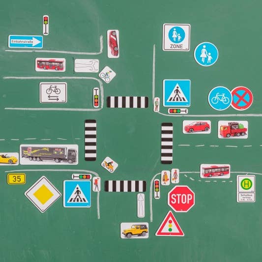 Set de panneaux de signalisation magnétiques étendus (124 pièces) pour la vente par Wissner® aktiv lernen