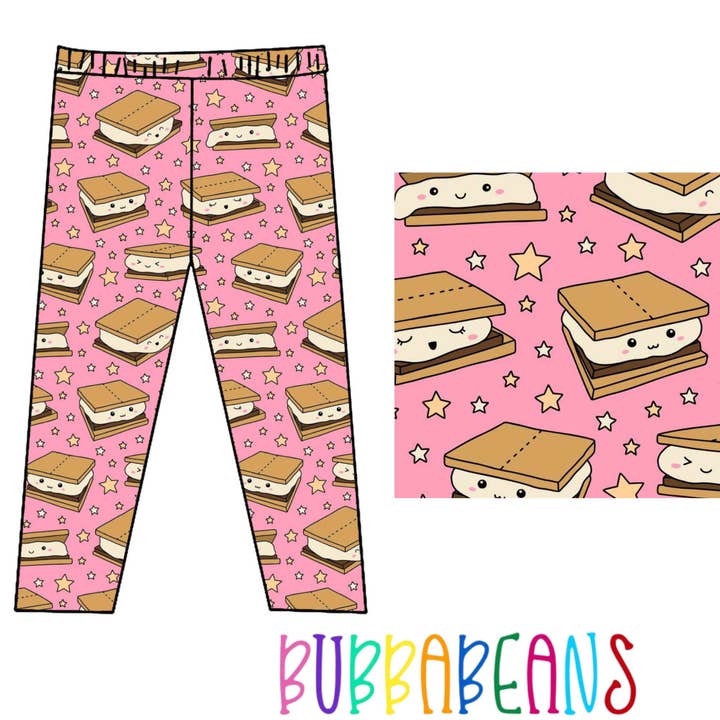 Legging rose S'more pour la vente par Bubbabeans