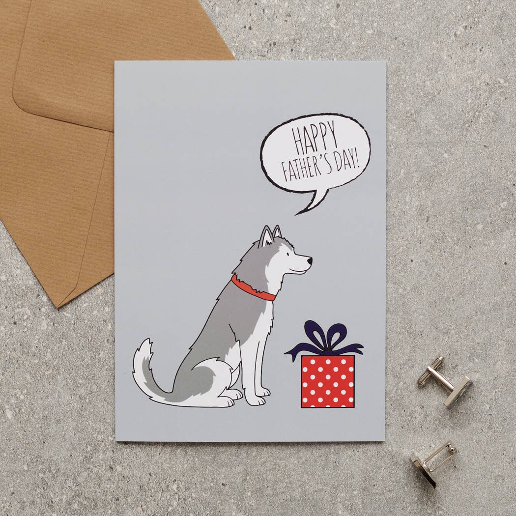 Sweet William Designs – wholesale Father’s Day card – Father's Day Card - Husky0