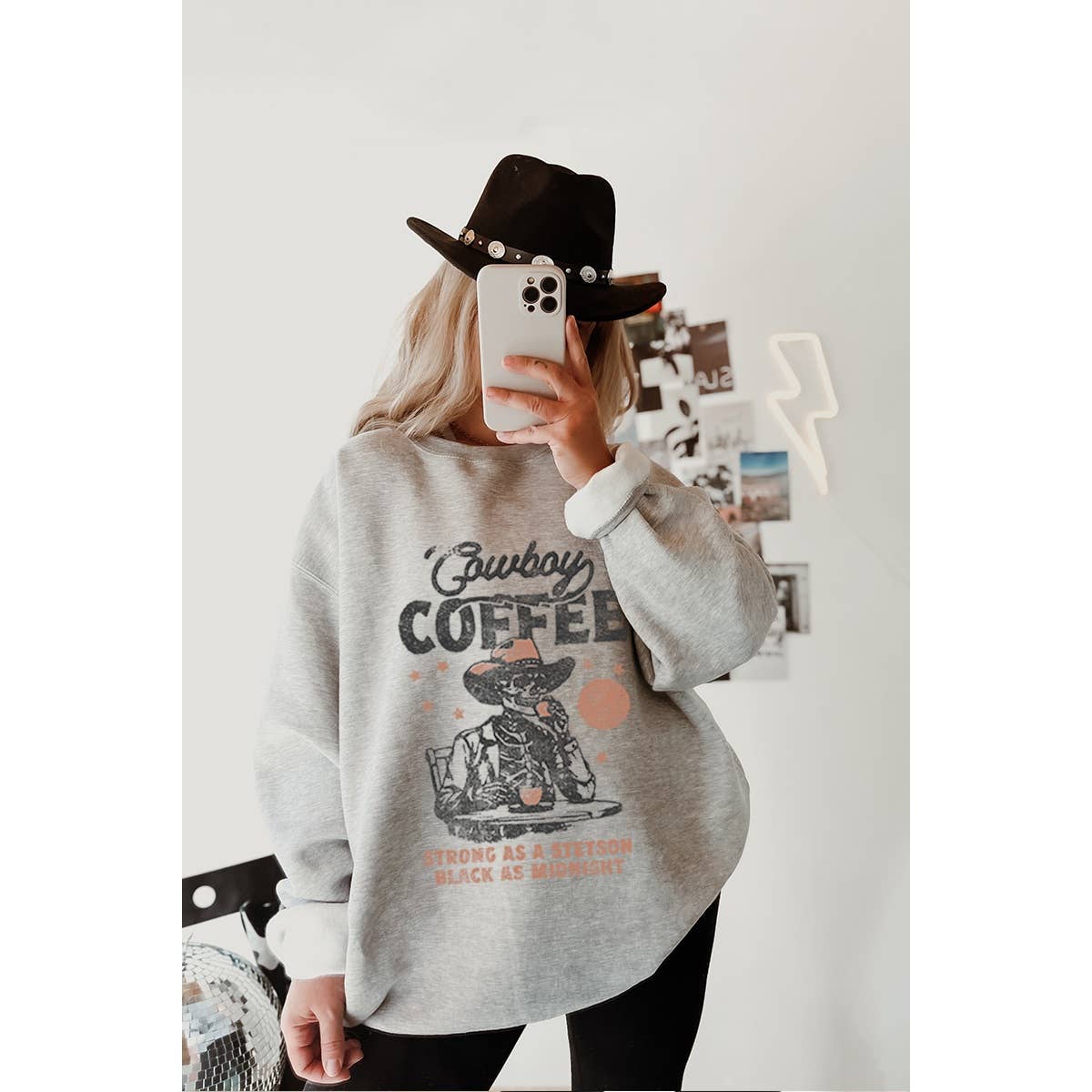 Illustrated Society - Vente Sweat-shirt à imprimés – femme - SWEAT-SHIRTS GRAPHIQUES VINTAGE CAFÉ1