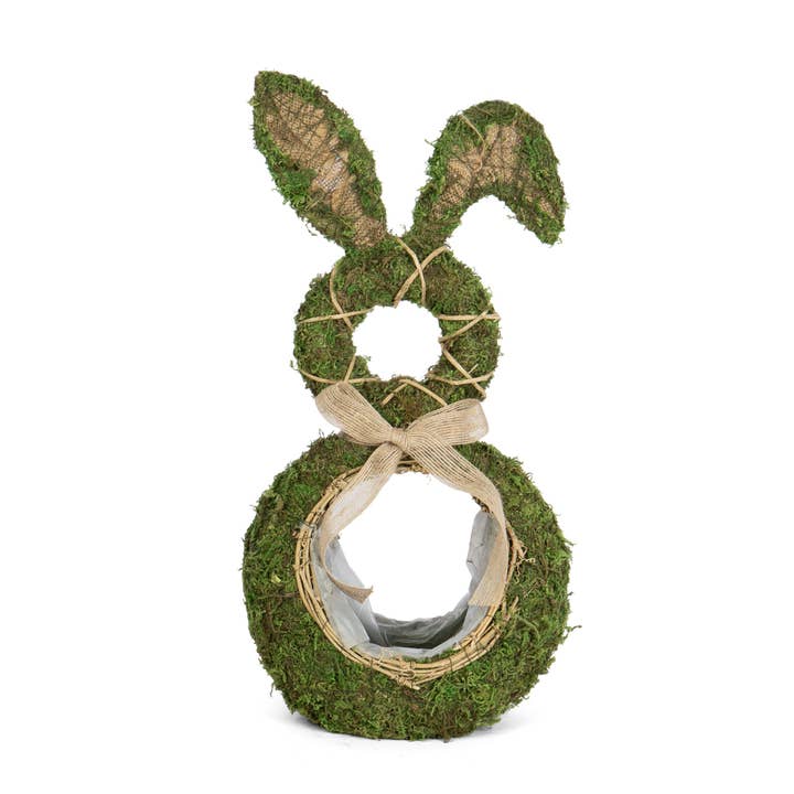 Rabbit Moss Basket with Sewn-in Liner for wholesale by Willow Group