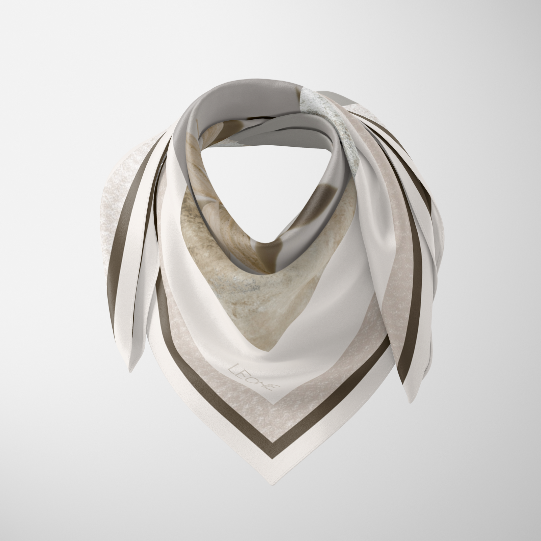 Leonie – wholesale Halsduk - Dam – Margaux i sten, 90 cm silkescarf1