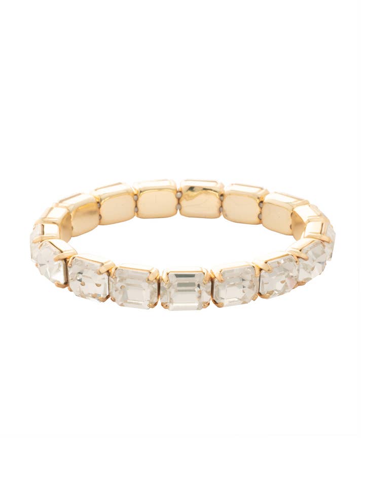 7 Inch Easton Emerald Cut Stretch Bracelet - BFS30BGCRY for wholesale by Sorrelli