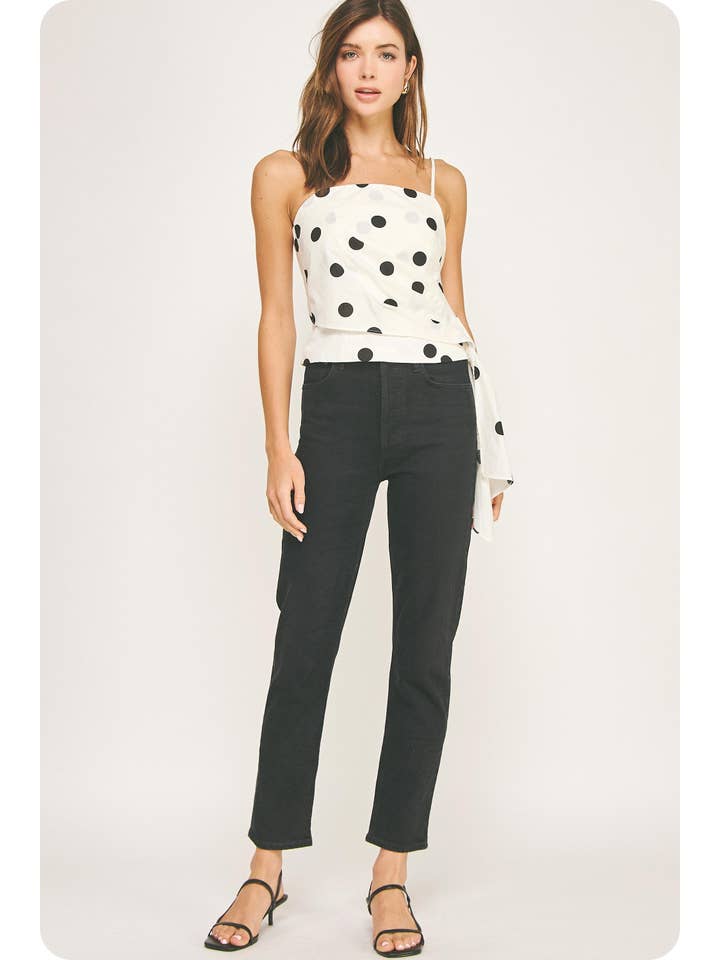 Strut & Bolt - Wholesale Blouse - Women's - Draped Pleat Detail Polka Corset Tube Top14