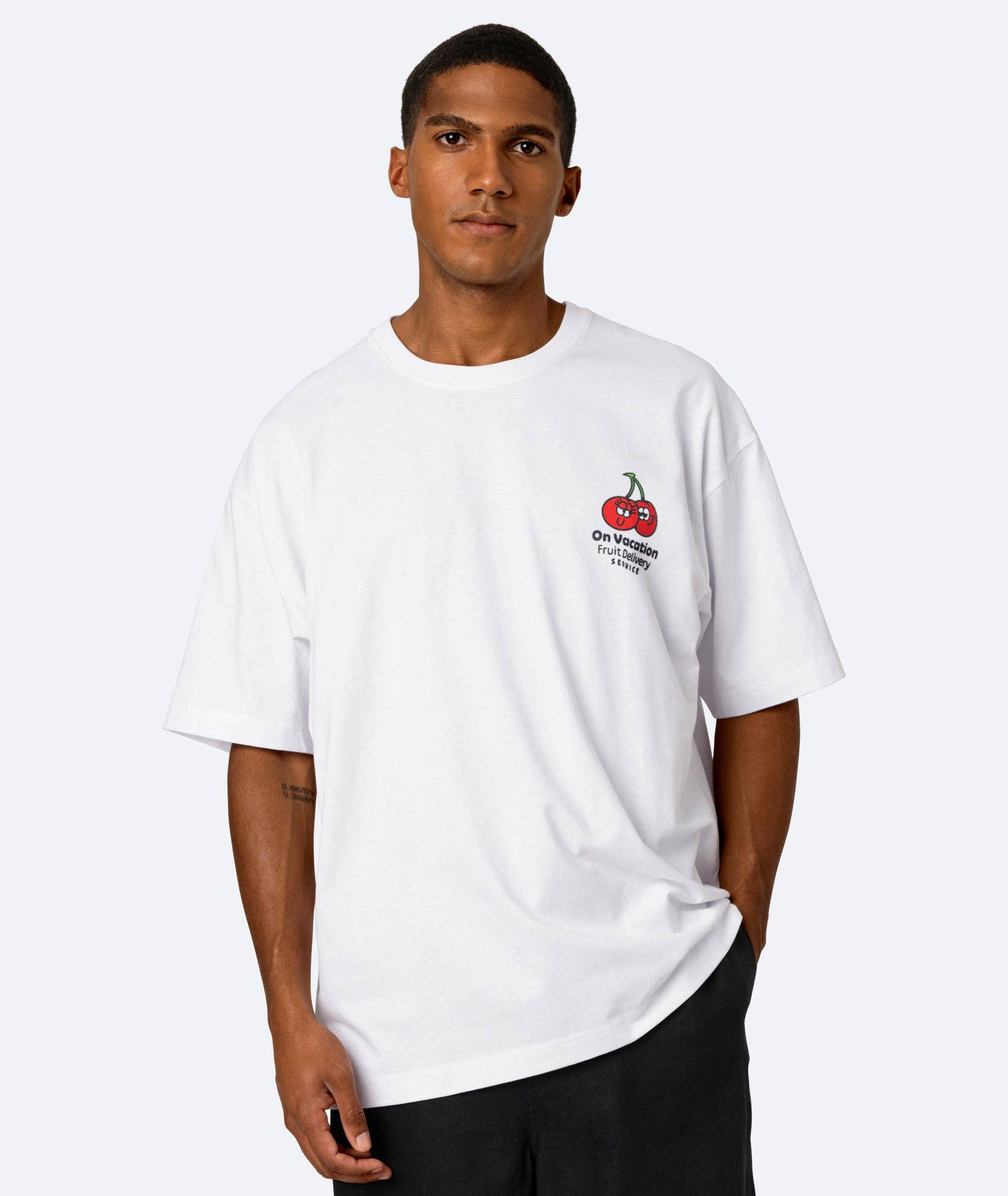 Fruit Stickers T-Shirt - White for wholesale on Faire8