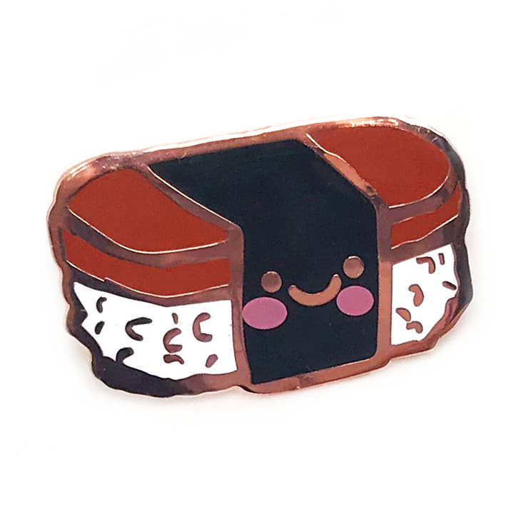 Spam Musubi Enamel Pin for wholesale by Le Petit Elefant