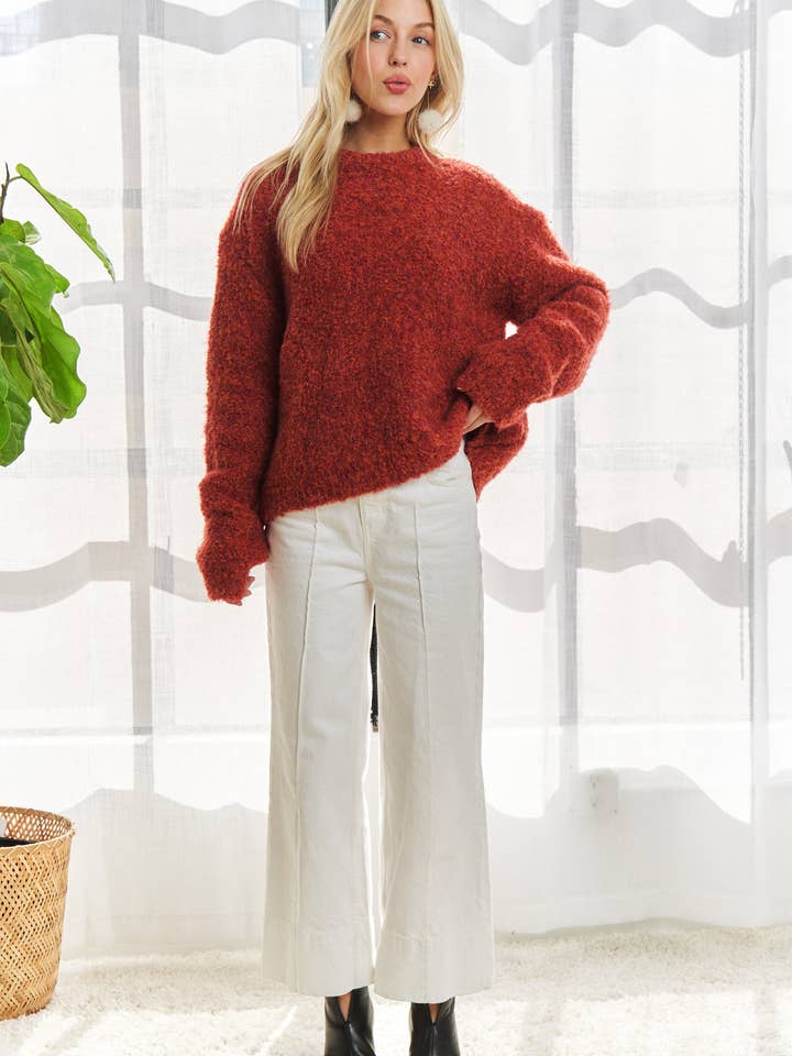 ADORA LA - Wholesale Knit Sweater - Women's - CESW3451A - WARM N COZY FUZZY SWEATER TOP10
