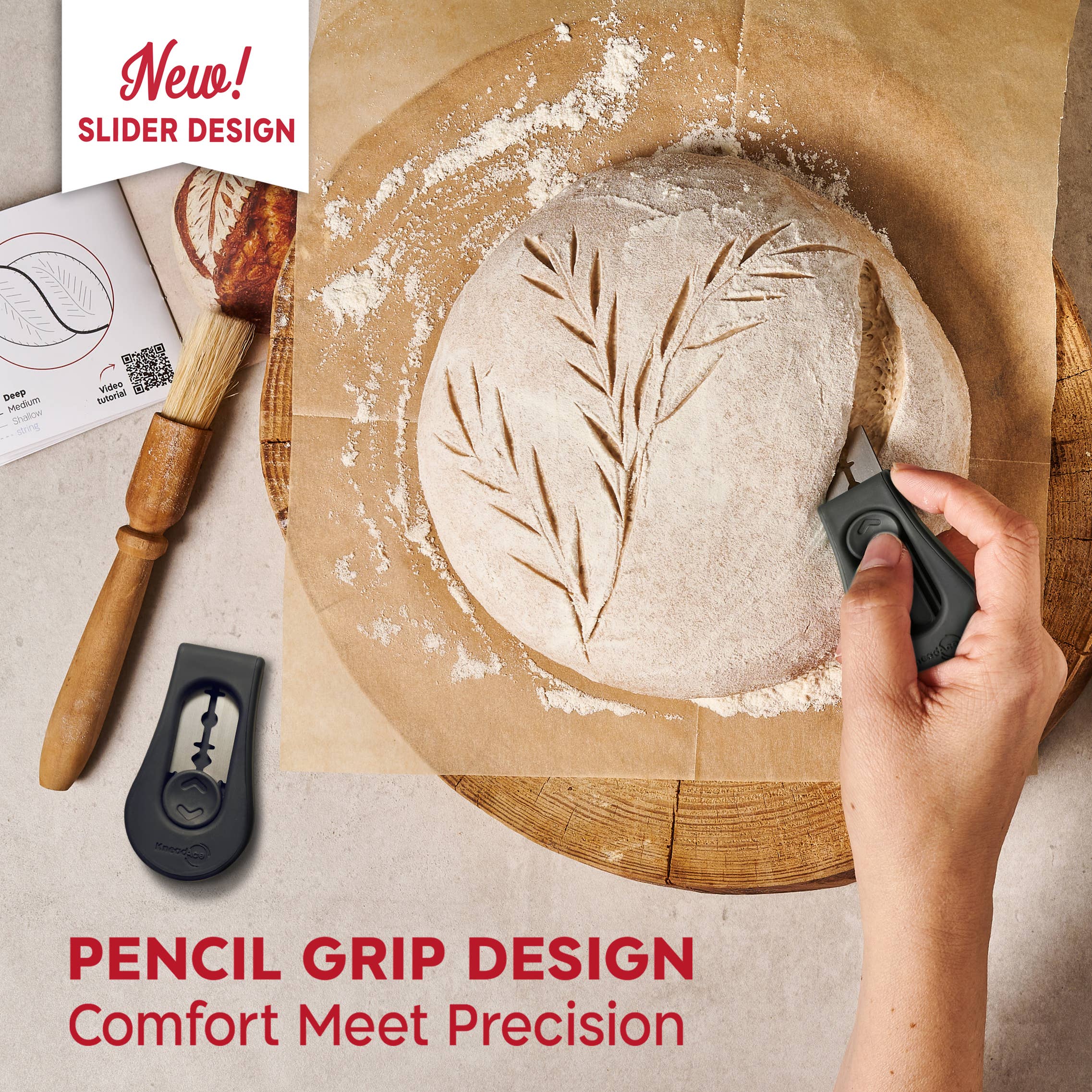 KneadAce - Vente Couteau de poche/étui - KneadAce® Lame à Pain Magnétique Extractible4