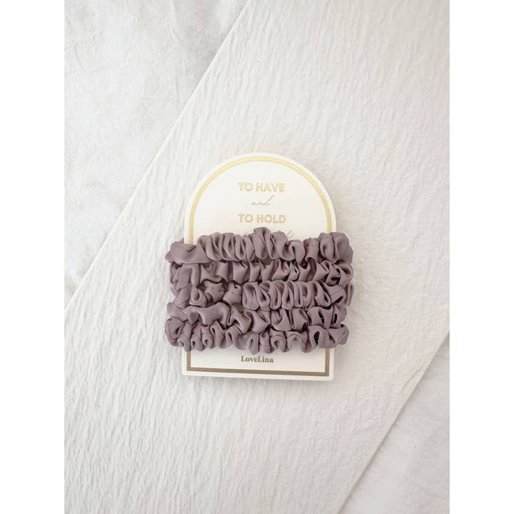 Ensemble de 5 chouchous fins en soie pour la vente par LoveLina