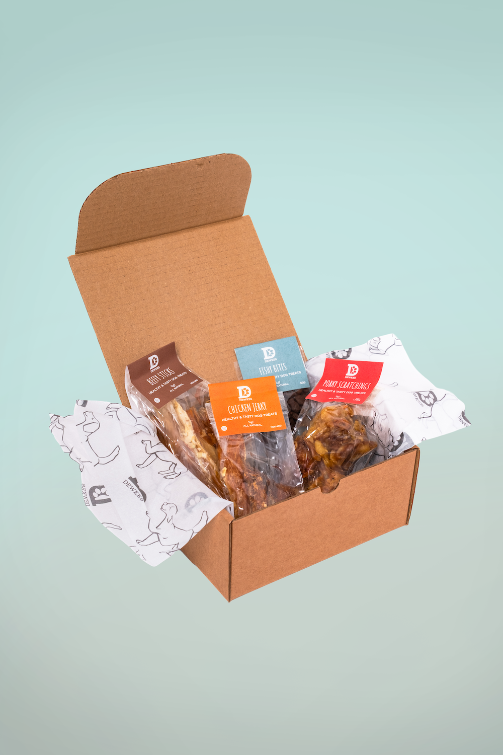 Dewkes Snacks for Dogs – wholesale Pet treats – Dog – Good Boy Dog Treat Box – Playful, Natural Gifting2