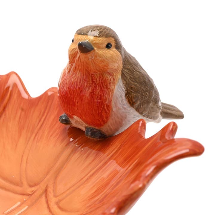 WIDDOP and Co. - Wholesale Serving Utensil - Country Living Robin On A Leaf Serving Bowl3