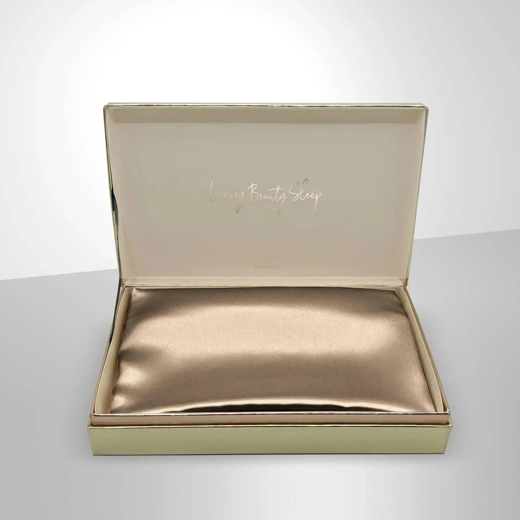 SilkSleek® – Engroshandel Hovedpudebetræk – Taupe silke pudebetræk4