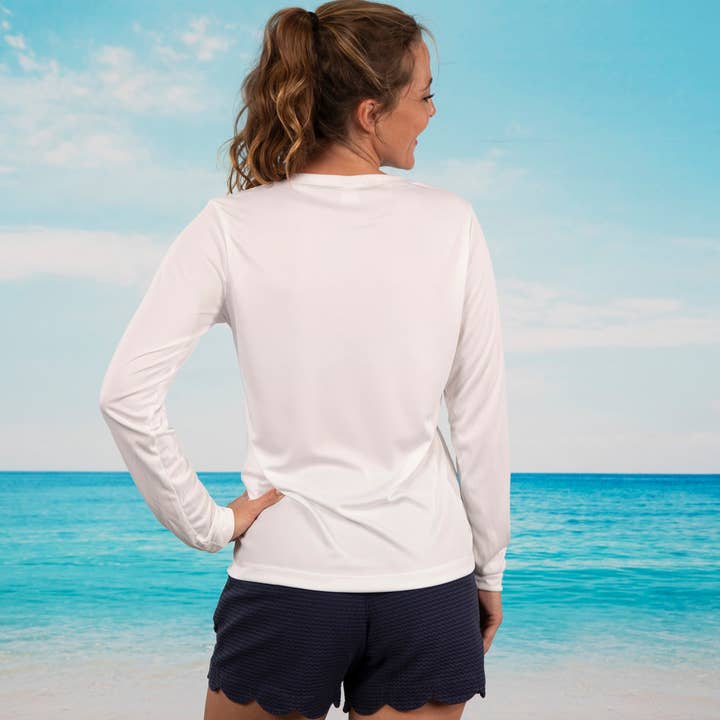 Blanc Chemise ultra confortable « Sail Away » UPF 50 Performance en vente sur Faire2
