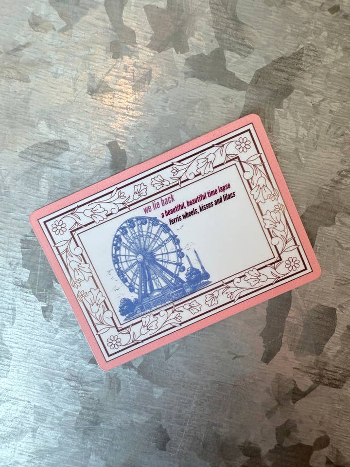 Eldest daughter Ferris wheel waterproof sticker|showgirl for wholesale by Typo Lettering Co