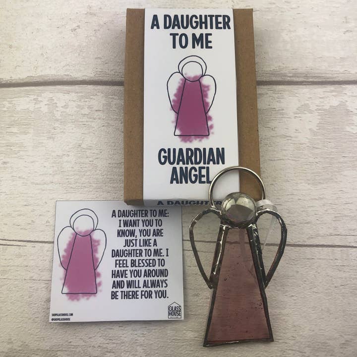 GlassHouse Design – Großhandel Sonnenfänger – Daughter To Me Angel — Handgefertigtes Buntglasgeschenk3