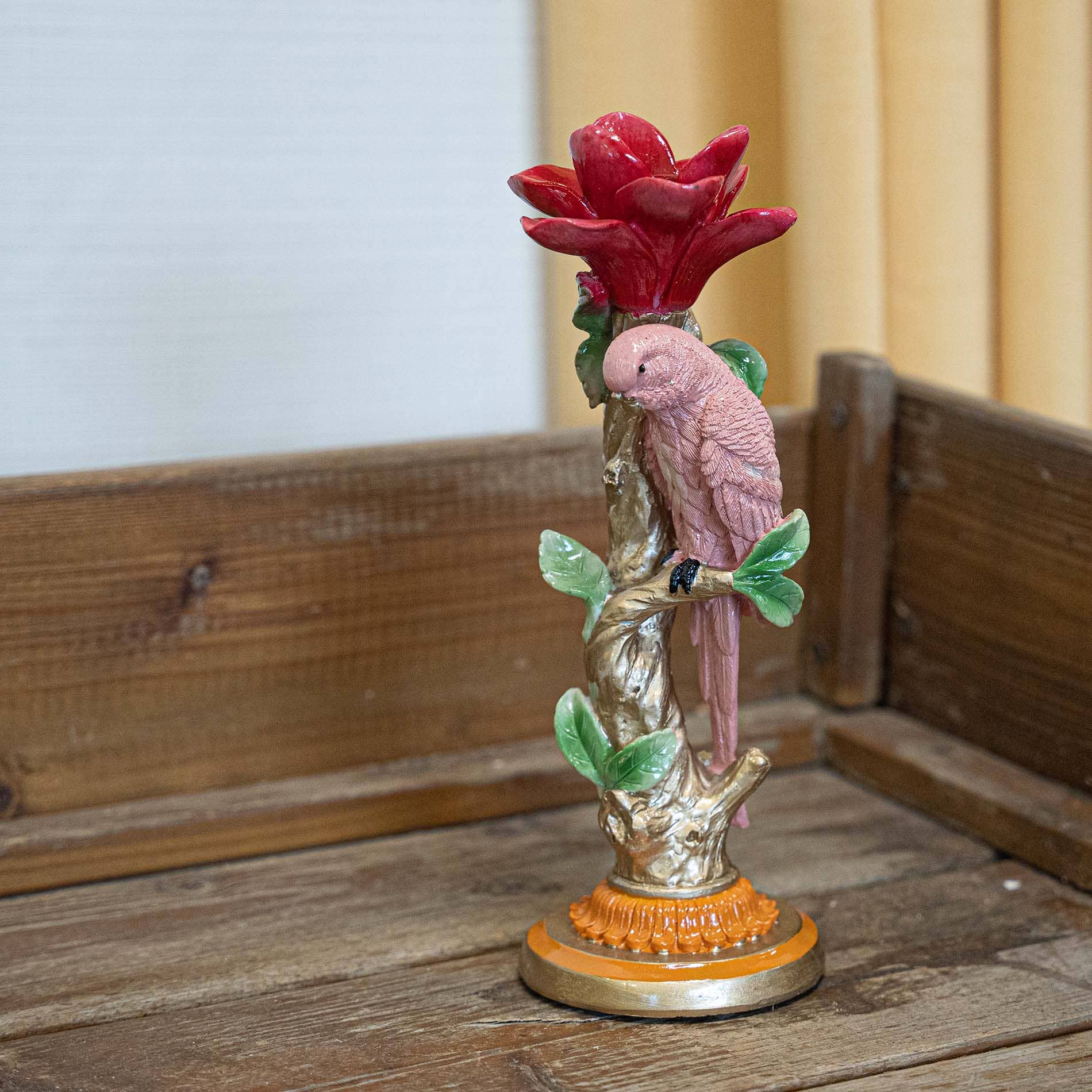 Trendhero.nl/b2b - Wholesale Candle Holder - Candle Holder - Pink Parrot ↑ 26 cm1