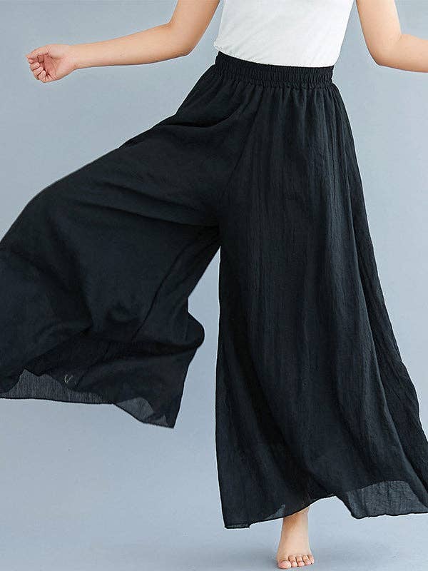 UZ Wholesale Store - Wholesale Pants - Women's - 8 Colors Linen Super Loose Wide-Leg Casual Pants