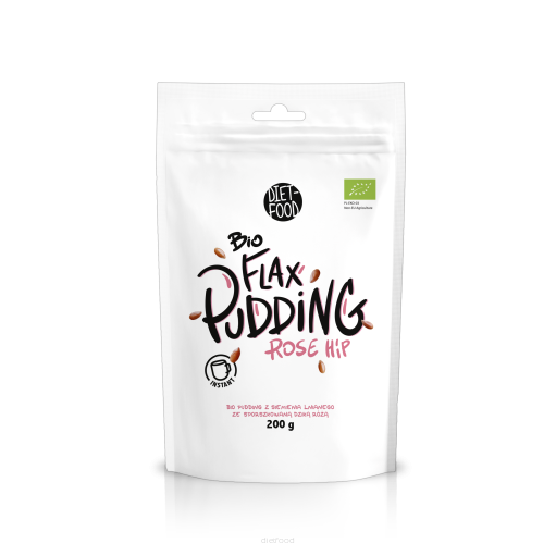 Diet Food - Wholesale Pudding - Bio Flaxseed Pudding Wild Rose 200 g0