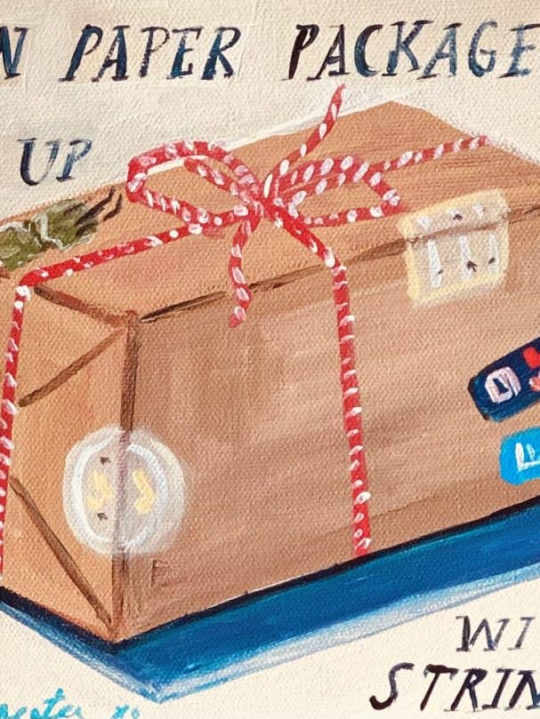 Wenskaart met bruine papieren verpakking voor wholesale door Carpe Diem Papers