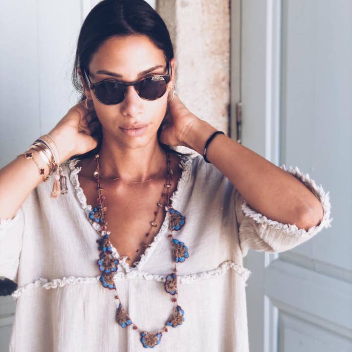 Secret Language - Wholesale Beaded/Pearl Necklace - Pedrera Long Necklace / Boho Necklace, Beaded Necklace